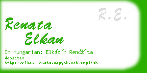 renata elkan business card